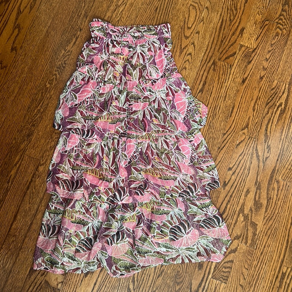 Saks Fifth Avenue Palm Leaf Print Skirt size L